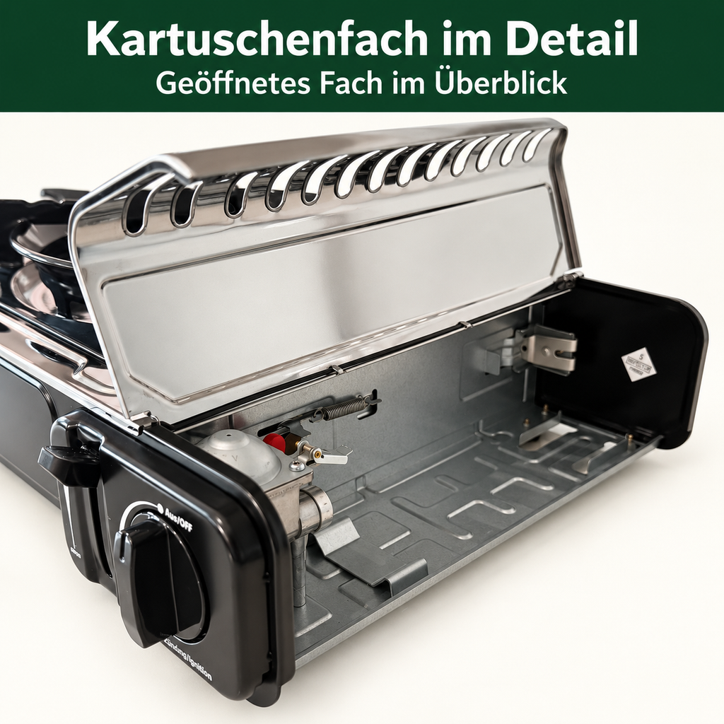 Rsonic Gaskocher Campingkocher 2,2 KW Picknickkocher Kartuschen-Kocher + Koffer