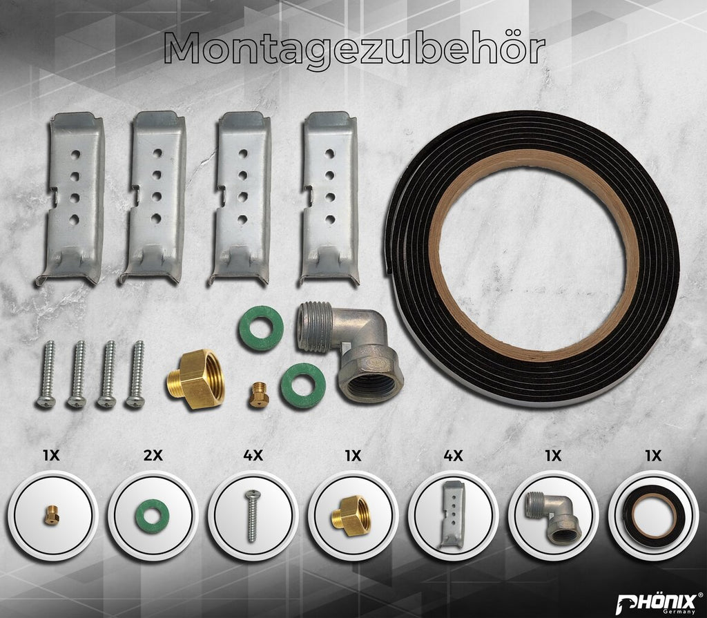 Phönix 101GBT Gaskochfeld Glas Gaskocher 1 flammig Wok, Propan /H-Gas