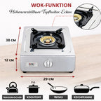 NGB-100 Edelstahl Camping Gaskocher 1 flammig Propan Campingkocher