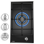 Phönix 101GBT Gaskochfeld Glas Gaskocher 1 flammig Wok, Propan /H-Gas