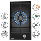 Phönix 101GBT Gaskochfeld Glas Gaskocher 1 flammig Wok, Propan /H-Gas