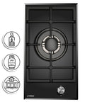 Phönix 101GBT Gaskochfeld Glas Gaskocher 1 flammig Wok, Propan /H-Gas