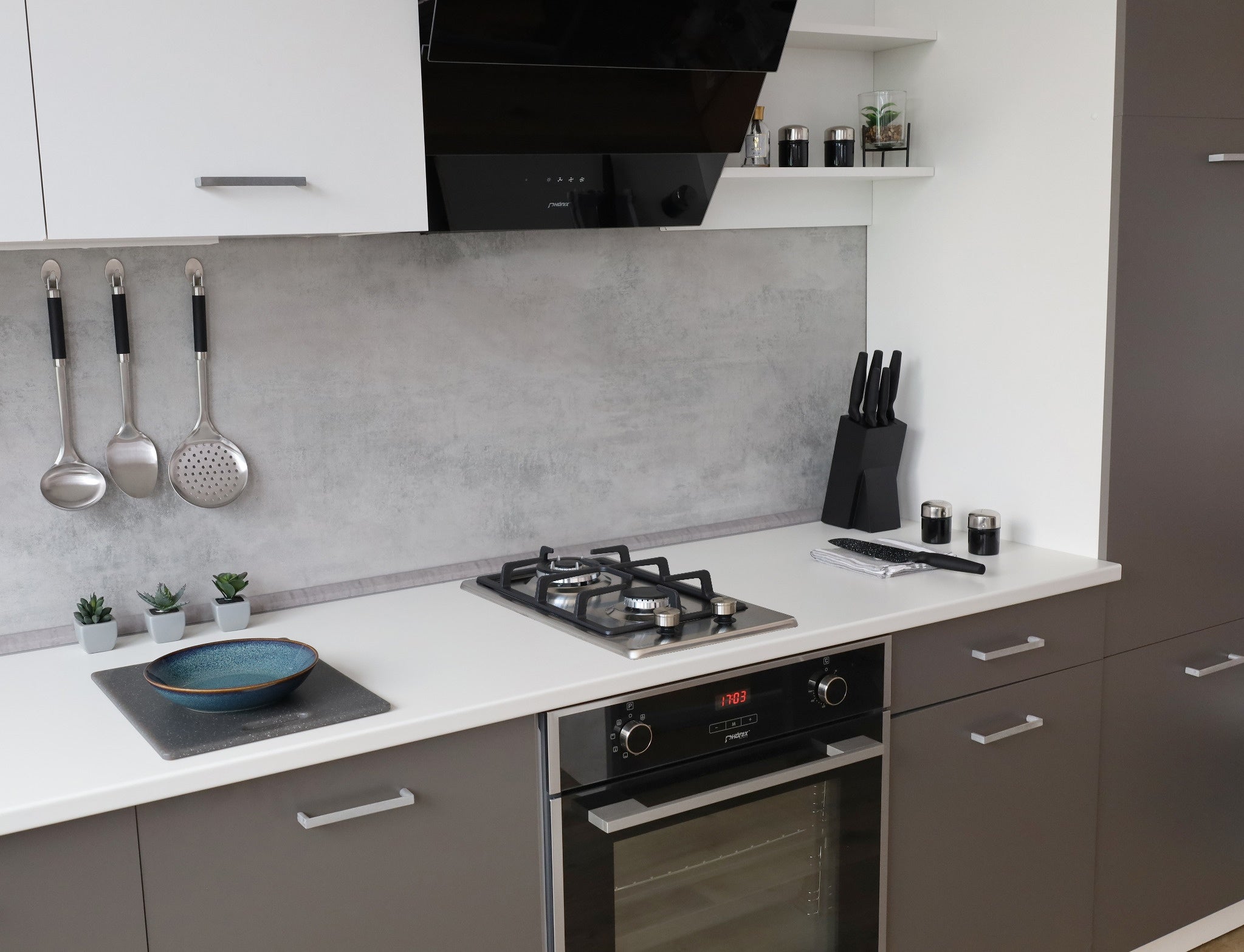 Phönix 102SBT Gaskochfeld Edelstahl Gaskocher 2 flammig, Propan /H-Gas