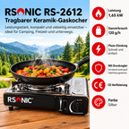 Rsonic Keramik Camping Gaskocher Campingkocher, Piezo, Windschutz inkl. Koffer