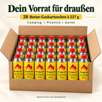 28 × Butan-Gaskartuschen 227 g MSF-1A – Vorratspack für Campingkocher