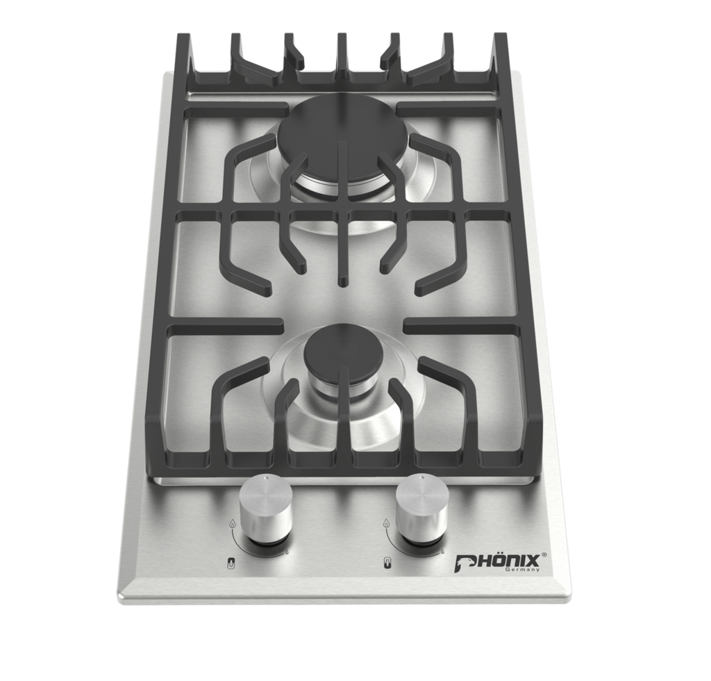 Phönix Domino-BSL Gaskochfeld 2 flammig, Propan/H-Gas Batterie-Zündung