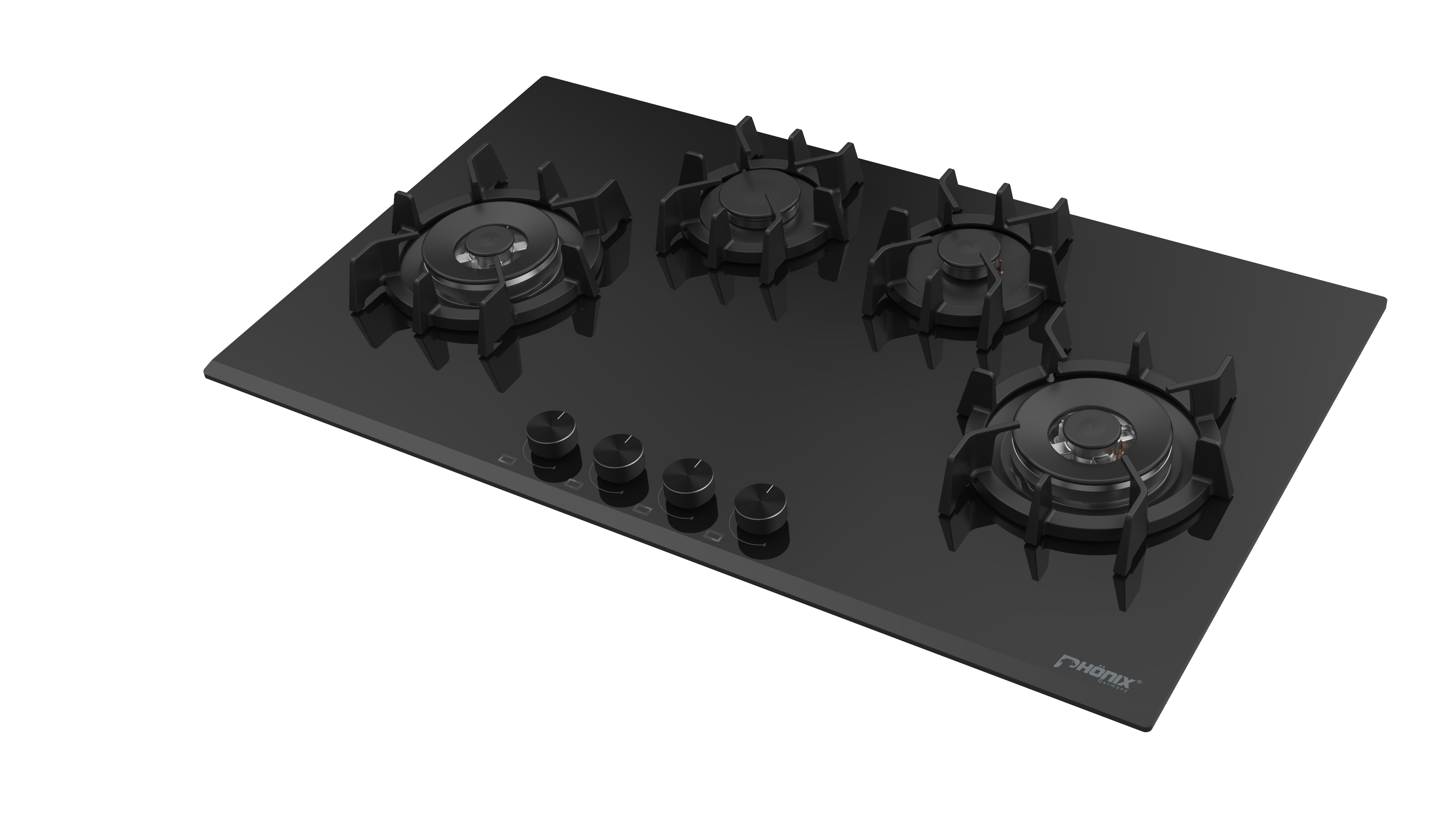 Phönix PG-904SWL Gaskochfeld Gaskocher 4 flammig Propan / Erdgas
