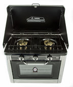 CO-01 Gaskocher 2 flammig mit Backofen Ofen Gasherd Probangas