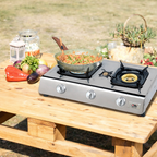 NGB-300 Edelstahl Gaskocher 3 flammig Campingkocher Propangas