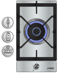 Phönix 301SL Gaskochfeld Edelstahl 1 flammig 4 KW, Propan / H-Gas