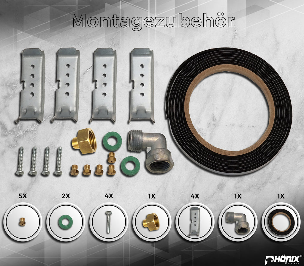 Phönix PS-905L Gaskochfeld Inox Gaskocher 5 flammig Propan /H-Gas