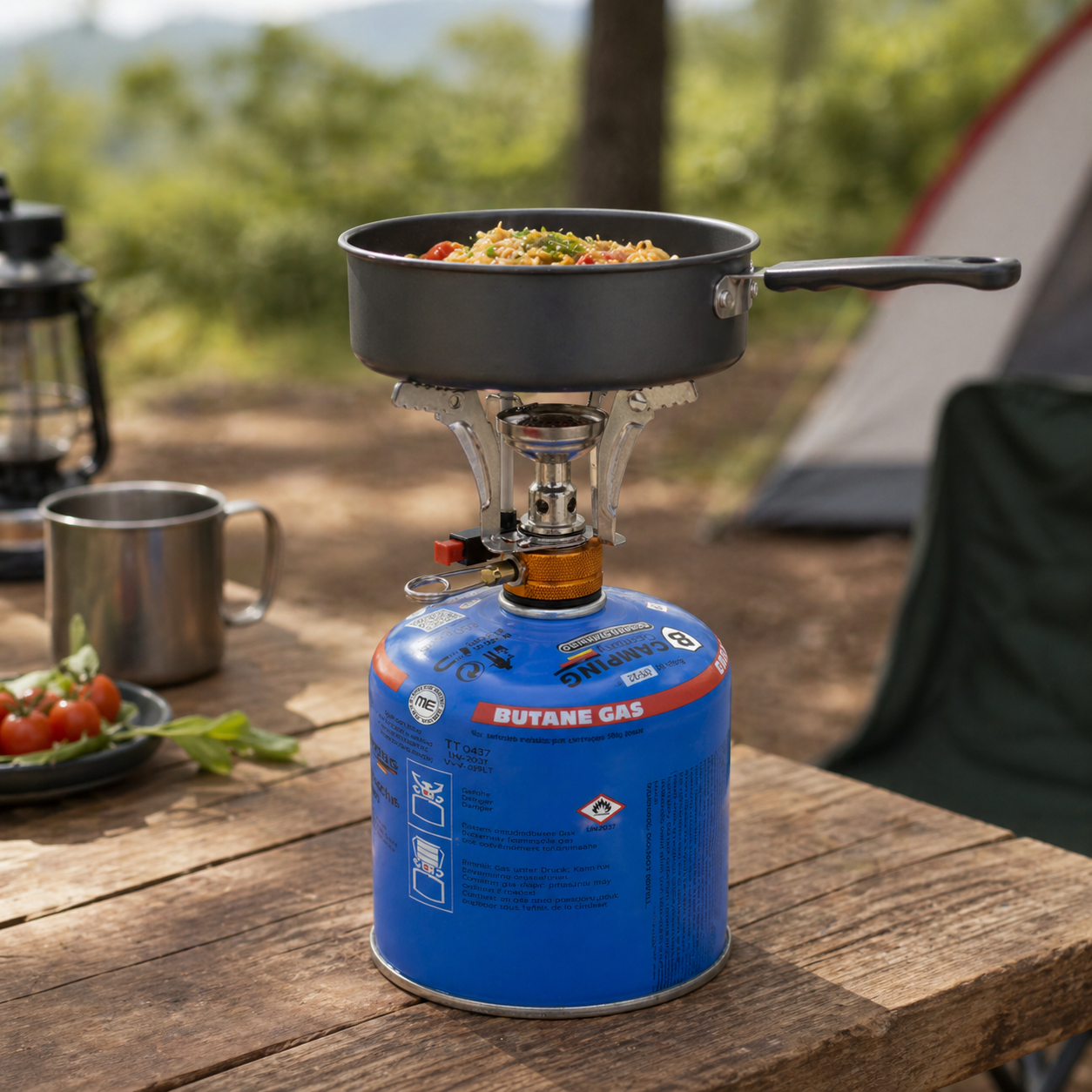 Mini Campingkocher faltbar 2 KW Gaskocher für Schraubventilkartuschen
