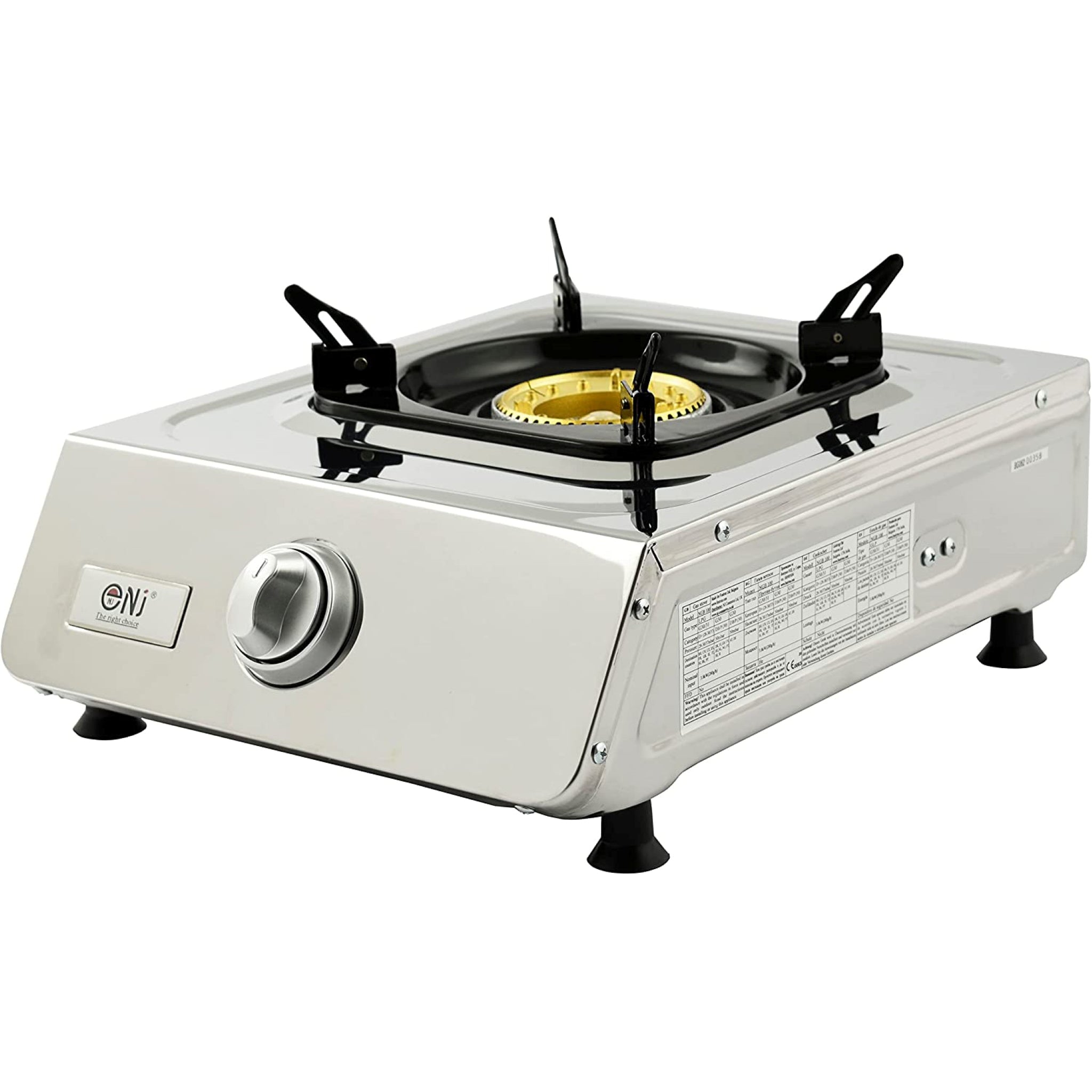 NGB-100 Edelstahl Camping Gaskocher 1 flammig Propan Campingkocher