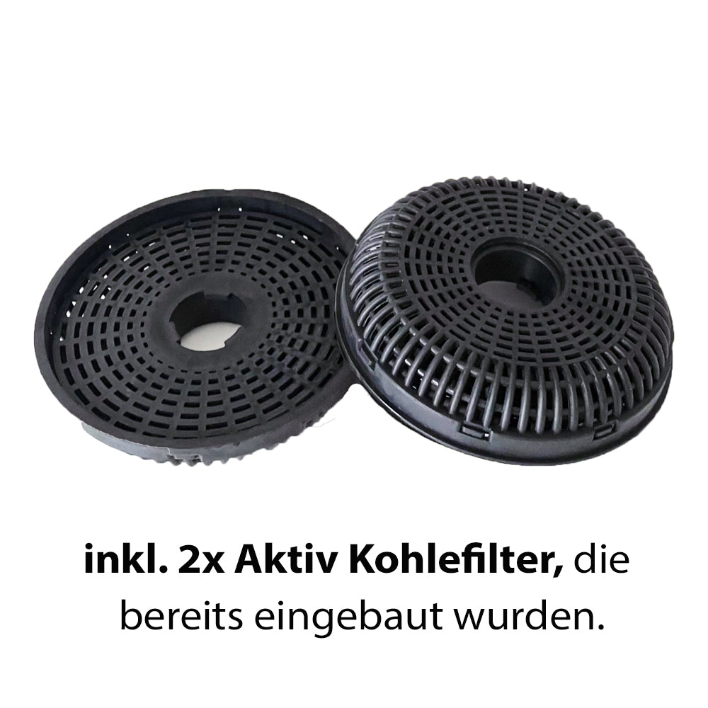 Phönix PHD-60GT Kopffrei Dunstabzugshaube 60cm - Wandhaube Abluft Umluft