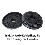 Phönix PHD-60GT Kopffrei Dunstabzugshaube 60cm - Wandhaube Abluft Umluft