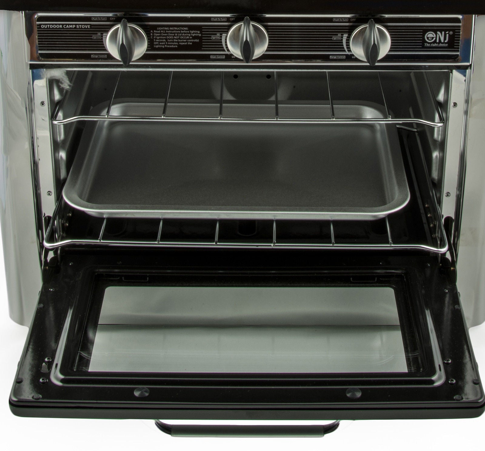 CO-01 Gaskocher 2 flammig mit Backofen Ofen Gasherd Probangas