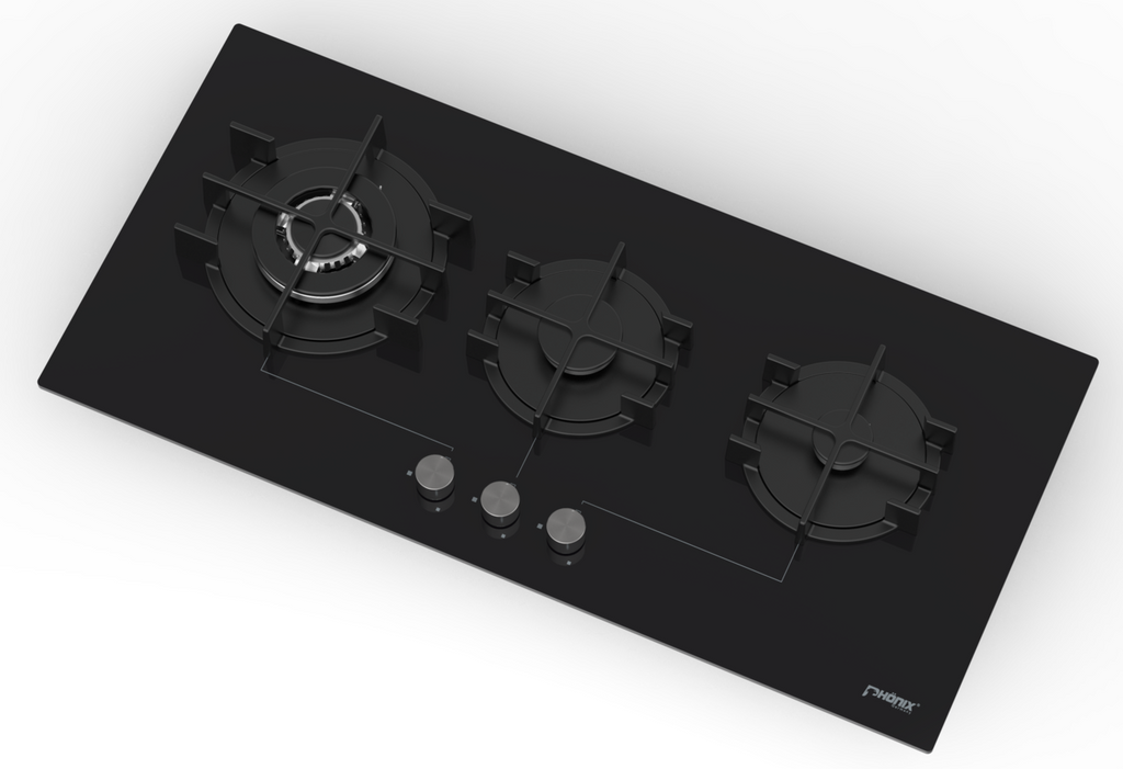 Phönix PG-903L Einbau Gaskochfeld 3 flammig kochmulde Gaskocher 90cm
