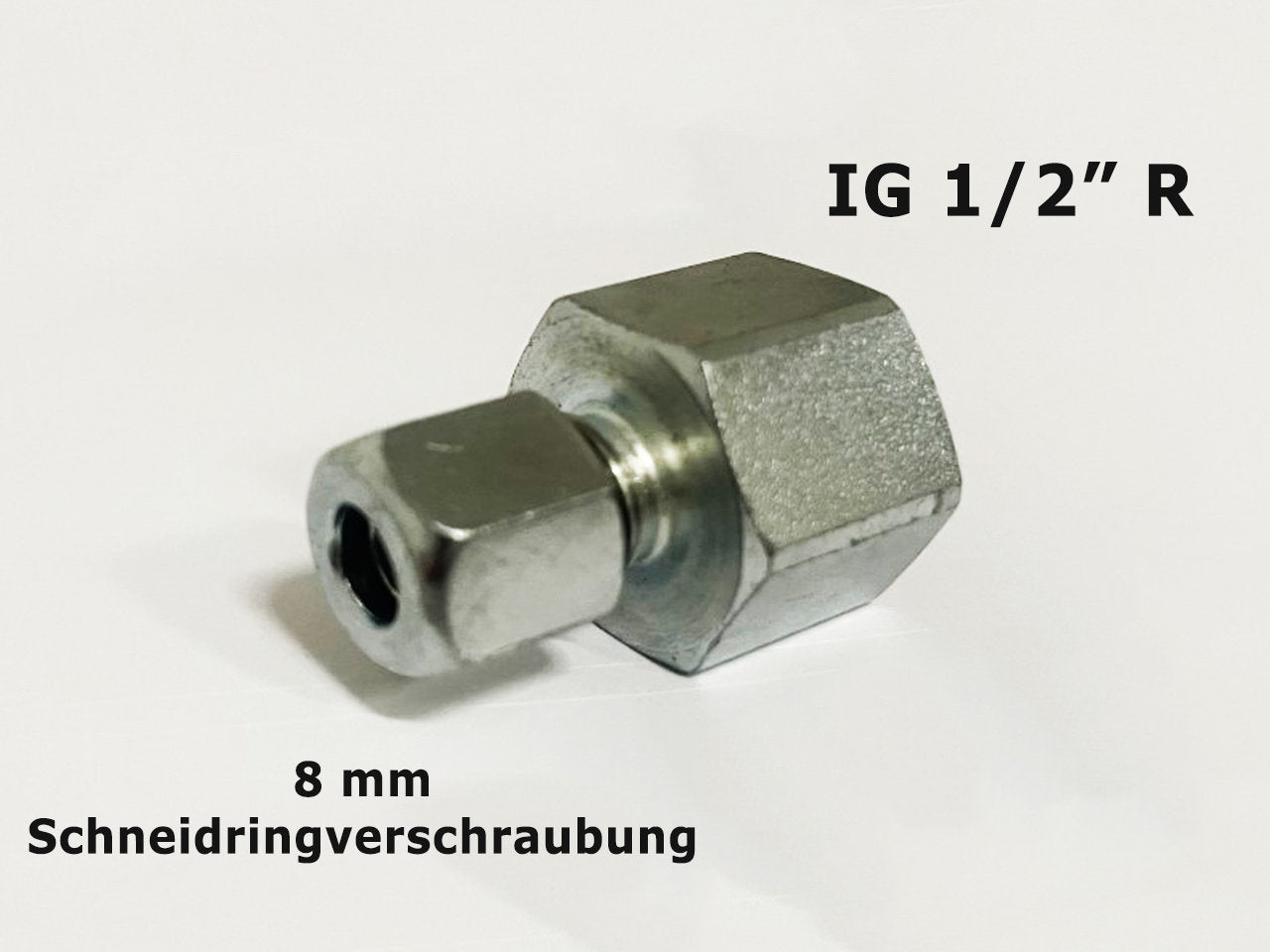 Aufschraub Verschraubung 1/2"R x 8 mm Schneidringverschraubung Adapter