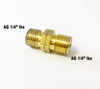 Gasschlauch-Verbinder 1/4" links × 1/4" links – Gasadapter Doppelnippel
