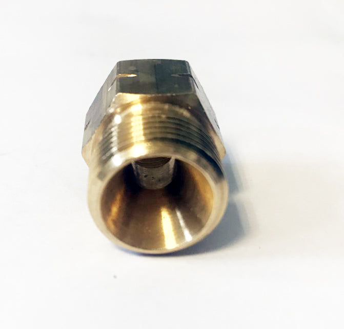 Reduzierstück IG 1/4" links × AG 3/8" links – Gasadapter Messing