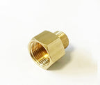 Verbindungsstück IG 3/8" R × AG 1/4" links – Gasadapter Messing