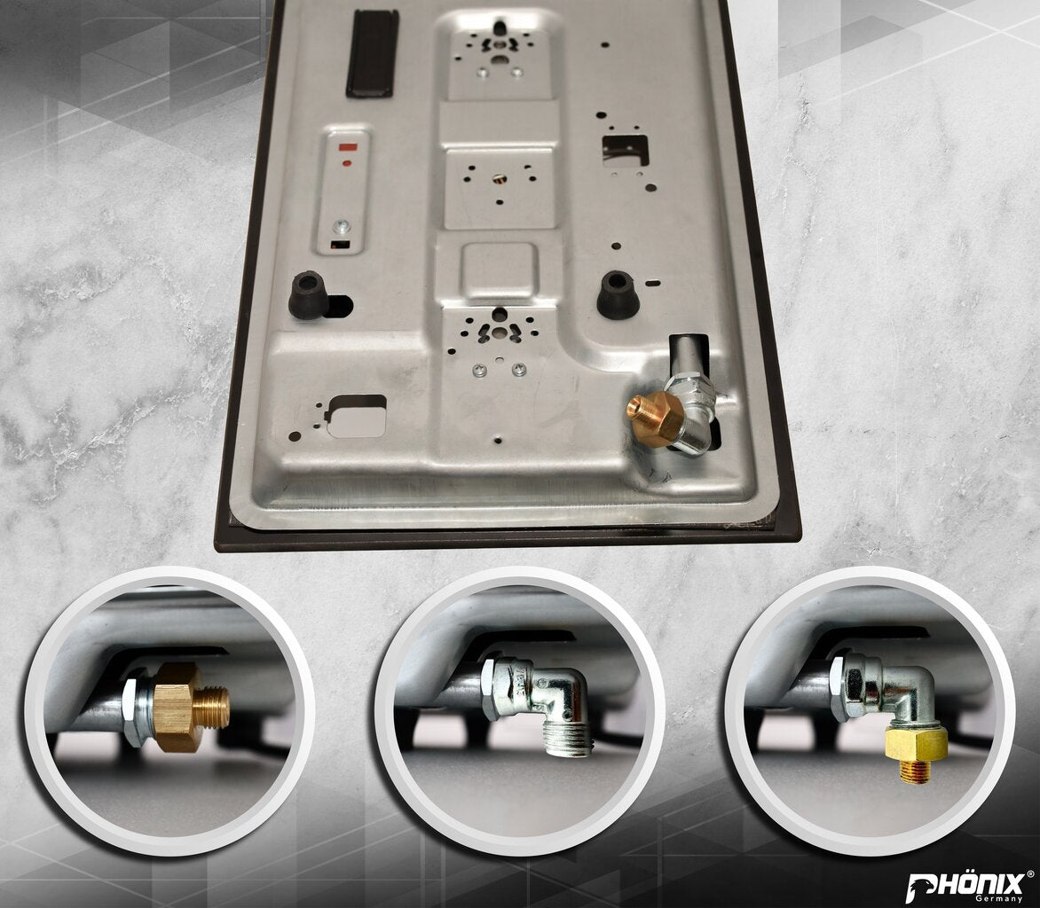 Phönix 101GBT Gaskochfeld Glas Gaskocher 1 flammig Wok, Propan /H-Gas