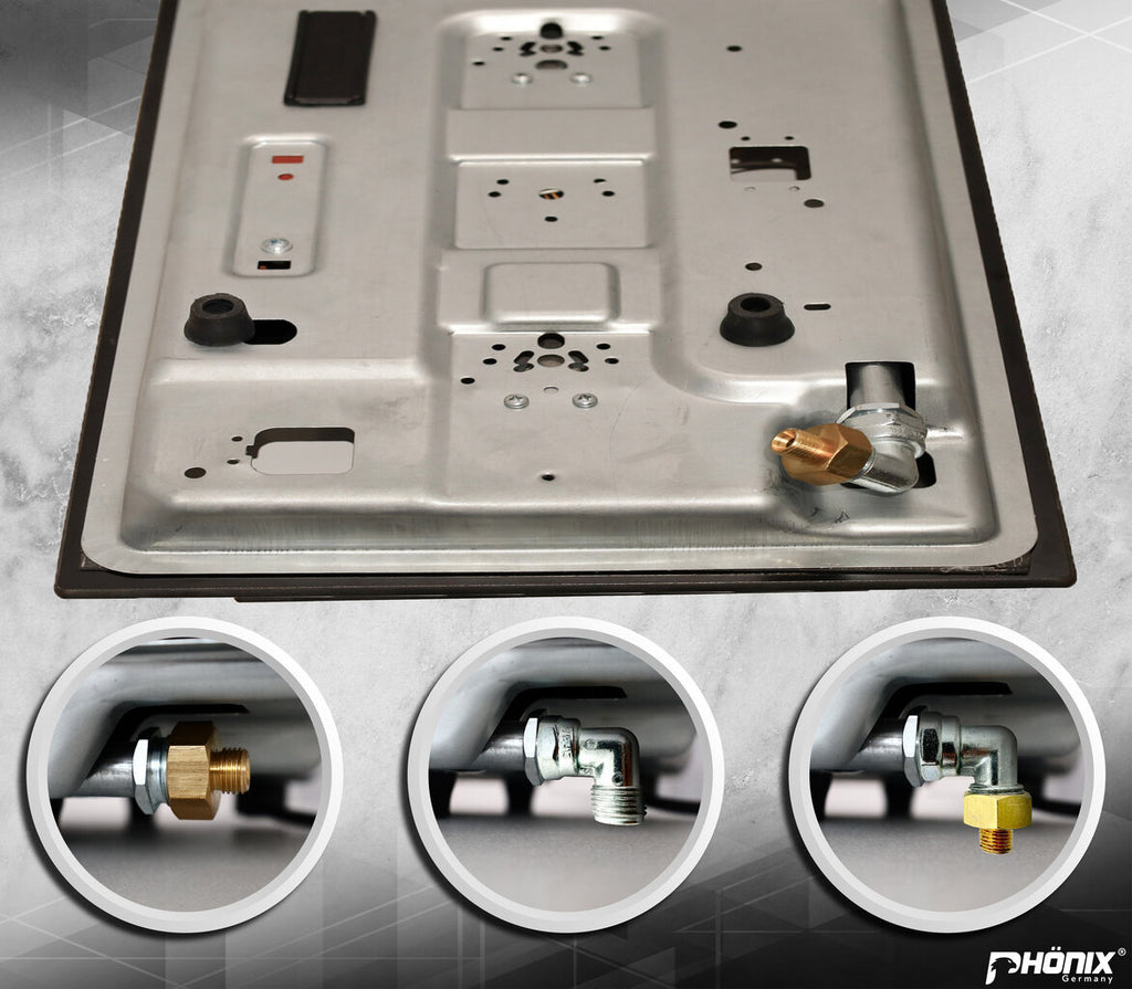 Phönix PS-906L Gaskochfeld 6 flammig Edelstahl 90cm Propan / Erdgas, H