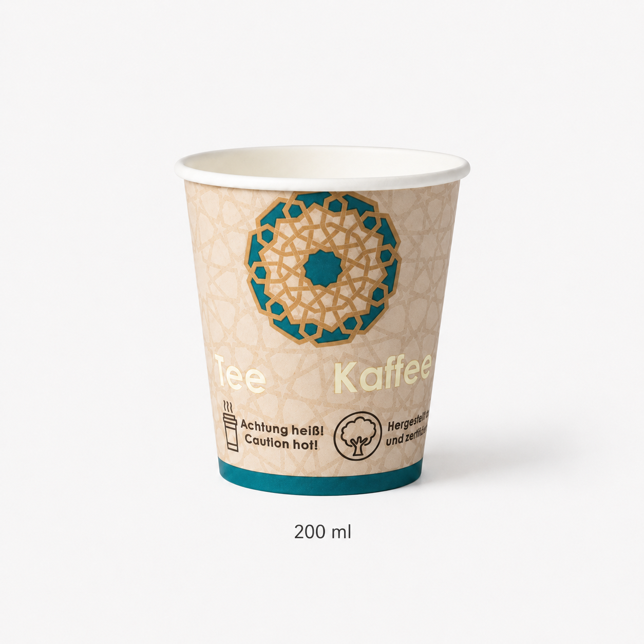 100 Stück Pappbecher Kaffeebecher To GO - 100ml, 200ml, 300ml Einwegbecher