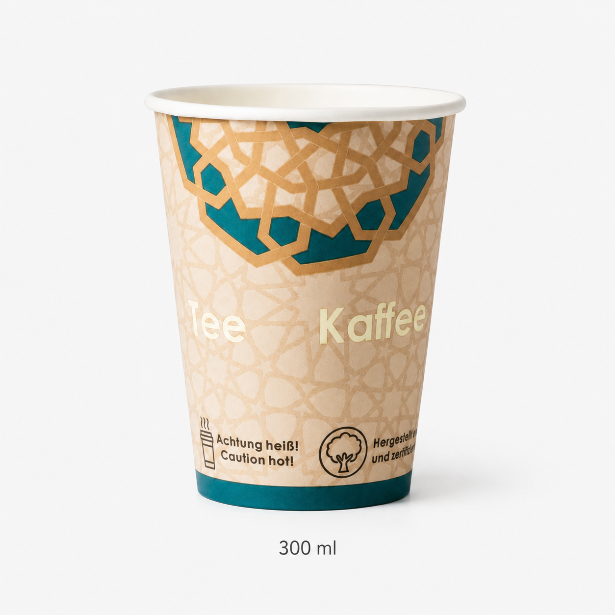 100 Stück Pappbecher Kaffeebecher To GO - 100ml, 200ml, 300ml Einwegbecher