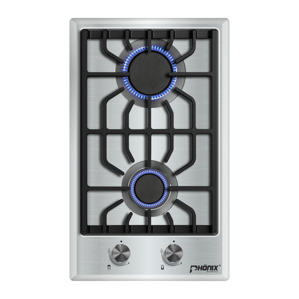 Phönix Domino-BSL 2-flammiges Gaskochfeld mit Batterie-Zündung