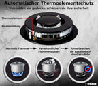 Phönix PS-905L Gaskochfeld Inox Gaskocher 5 flammig Propan /H-Gas