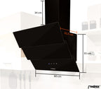 Phönix PHD-60GT Kopffrei Dunstabzugshaube 60cm - Wandhaube Abluft Umluft