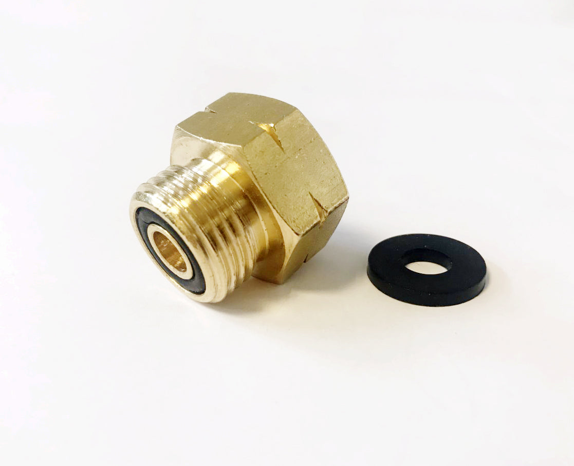 Zwischenstutzen Gasflaschenadapter KLF auf IG W21,8 × 1/14 LH mit Dichtung