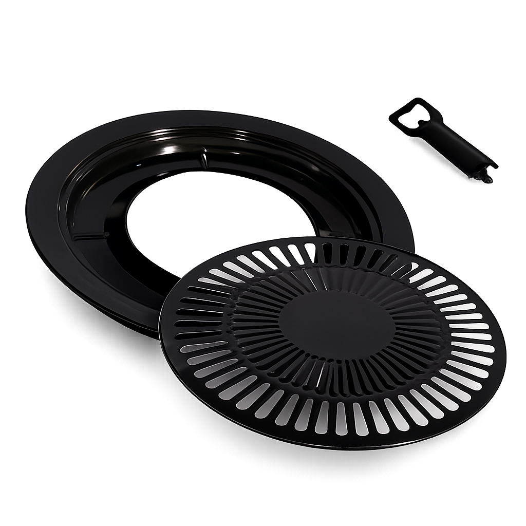 2-teiliger Grillaufsatz 32 cm für Camping-Gaskocher