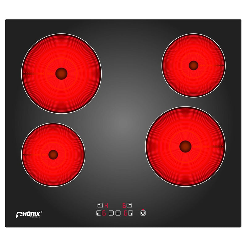 Phönix PC-604T Glaskeramikkochfeld 4 Zonen Glaskeramik Einbauherd