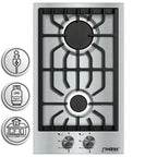 Phönix Domino-SL Gaskochfeld Edelstahl Gaskocher 2 flammig Propan /Erd