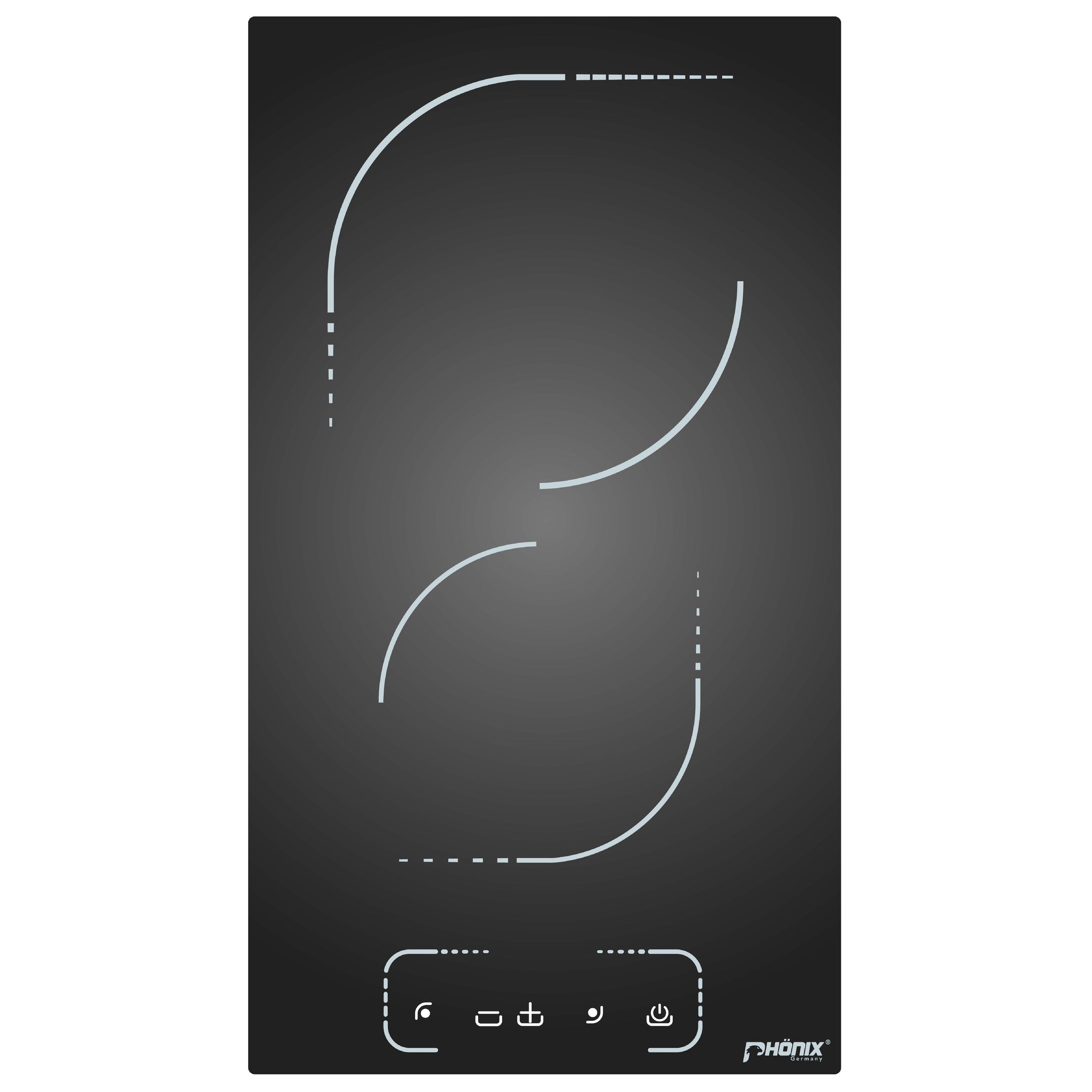 Phönix PC-302T Glaskeramikkochfeld 2 Zonen Glaskeramik Einbauherd, 9 Stufen, Timer