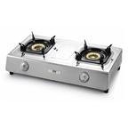 NSD-2 Edelstahl Gaskocher 2 flammig mit Zündsicherung Campingkocher