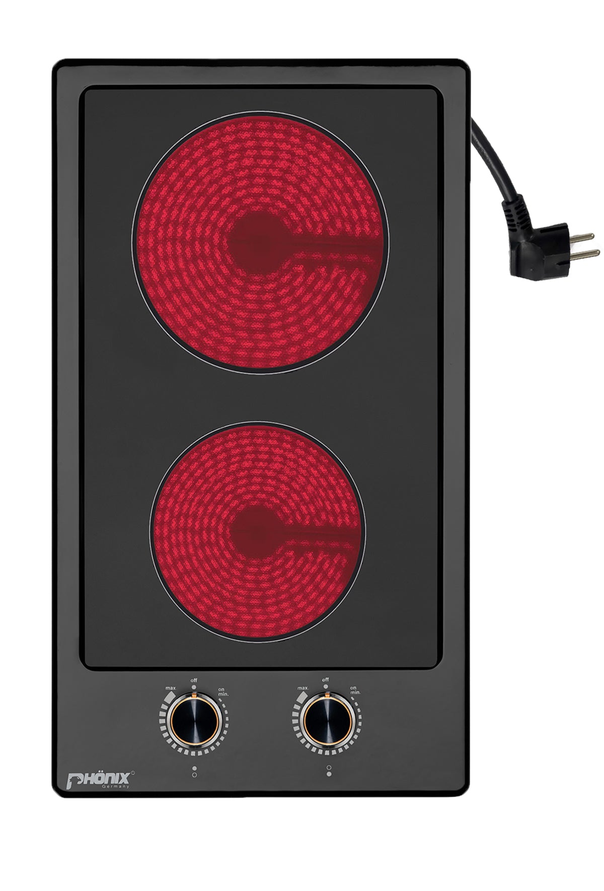 Phönix PC-302ET Glaskeramikkochfeld 2 Zonen Glaskeramik Einbauherd