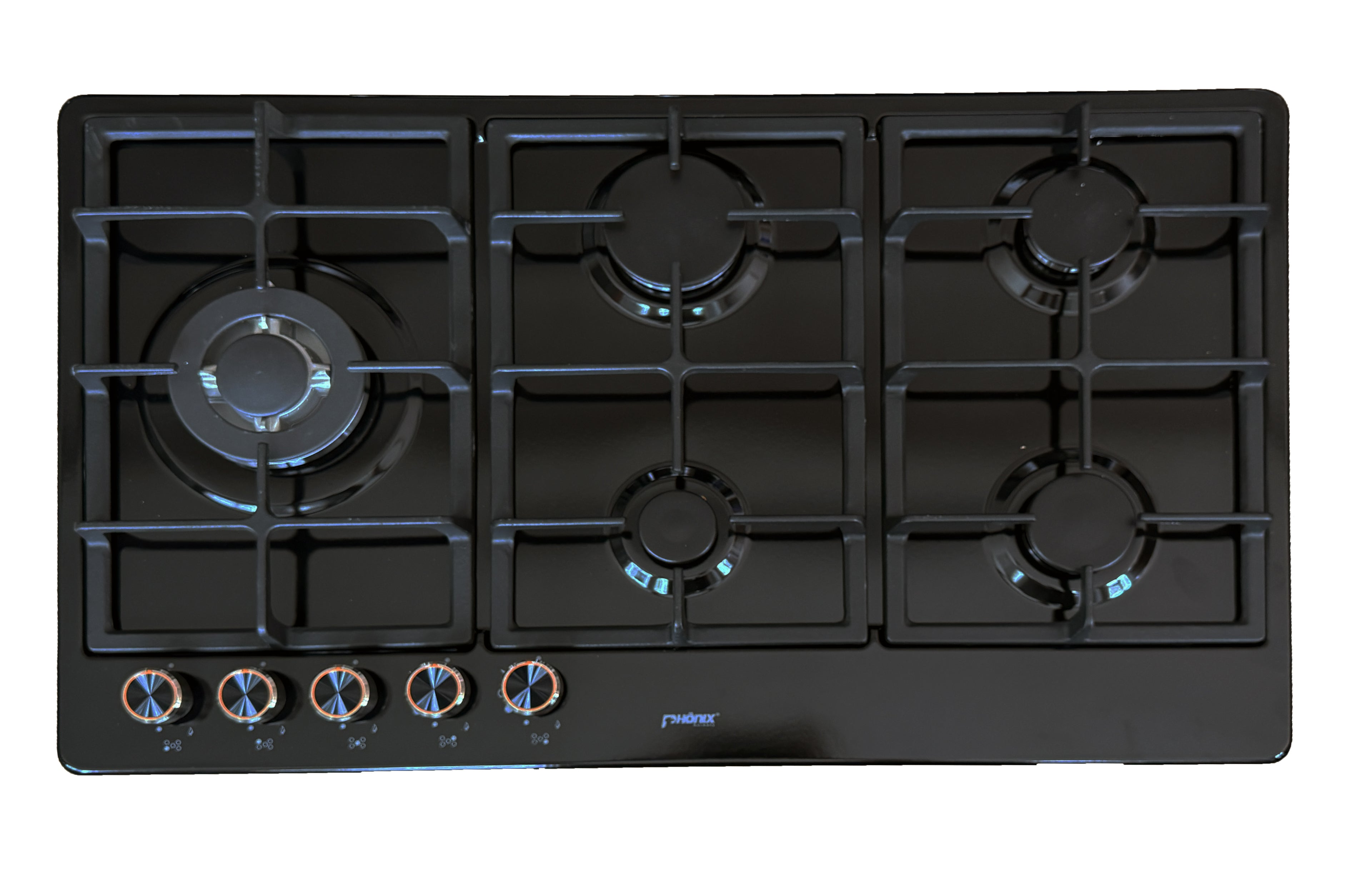 Phönix PE-901LT Gaskochfeld Gaskocher 5 flammig emailliert Propan / Erdgas