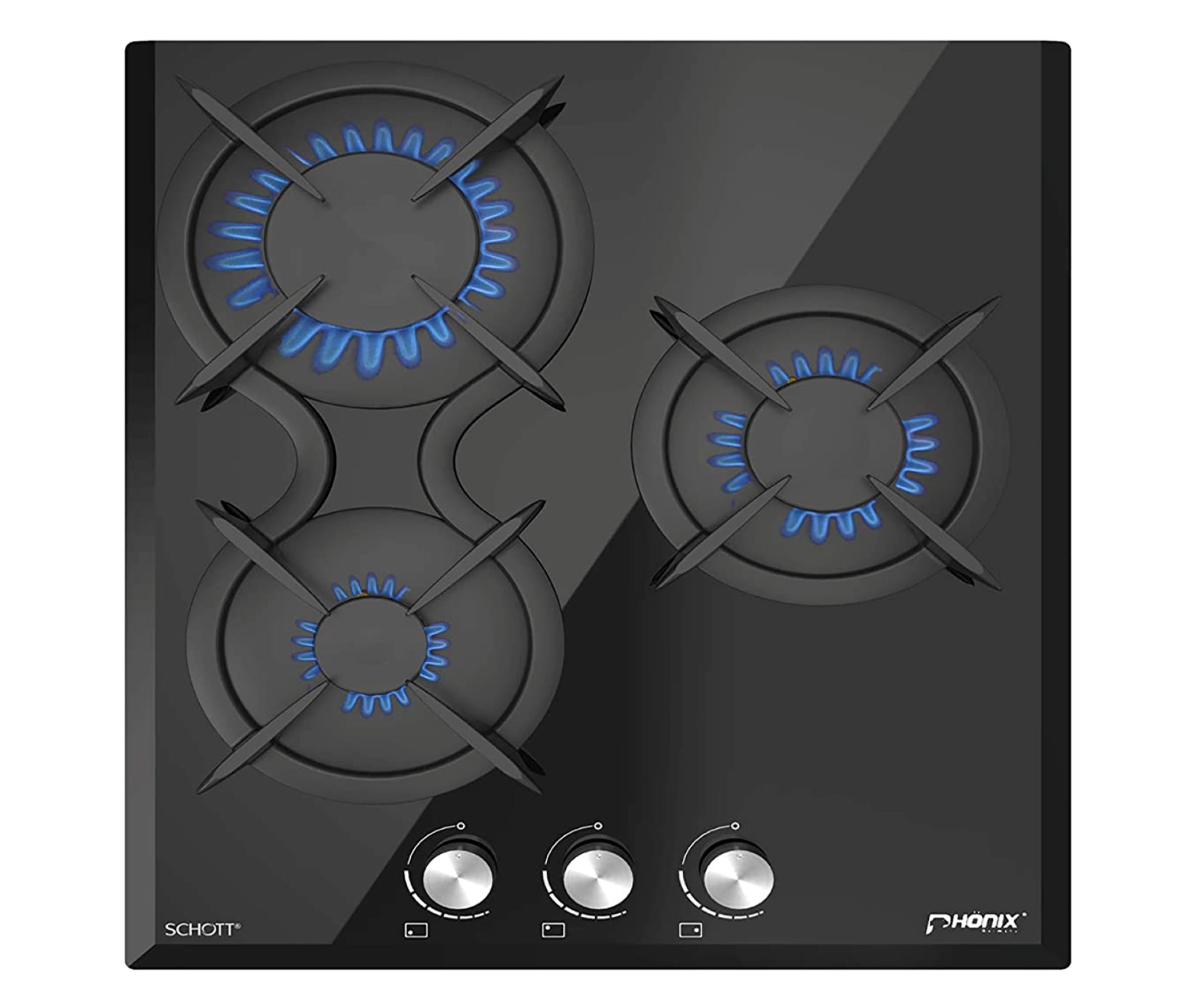 Phönix PG-503L Gaskochfeld 3 flammig Gaskocher Einbau Propan /H-Gas