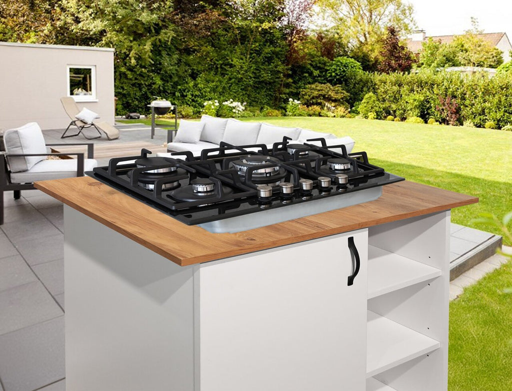 Phönix PG-701T Gaskochfeld 5 flammig Glas Einbauherd LPG /Erdgas