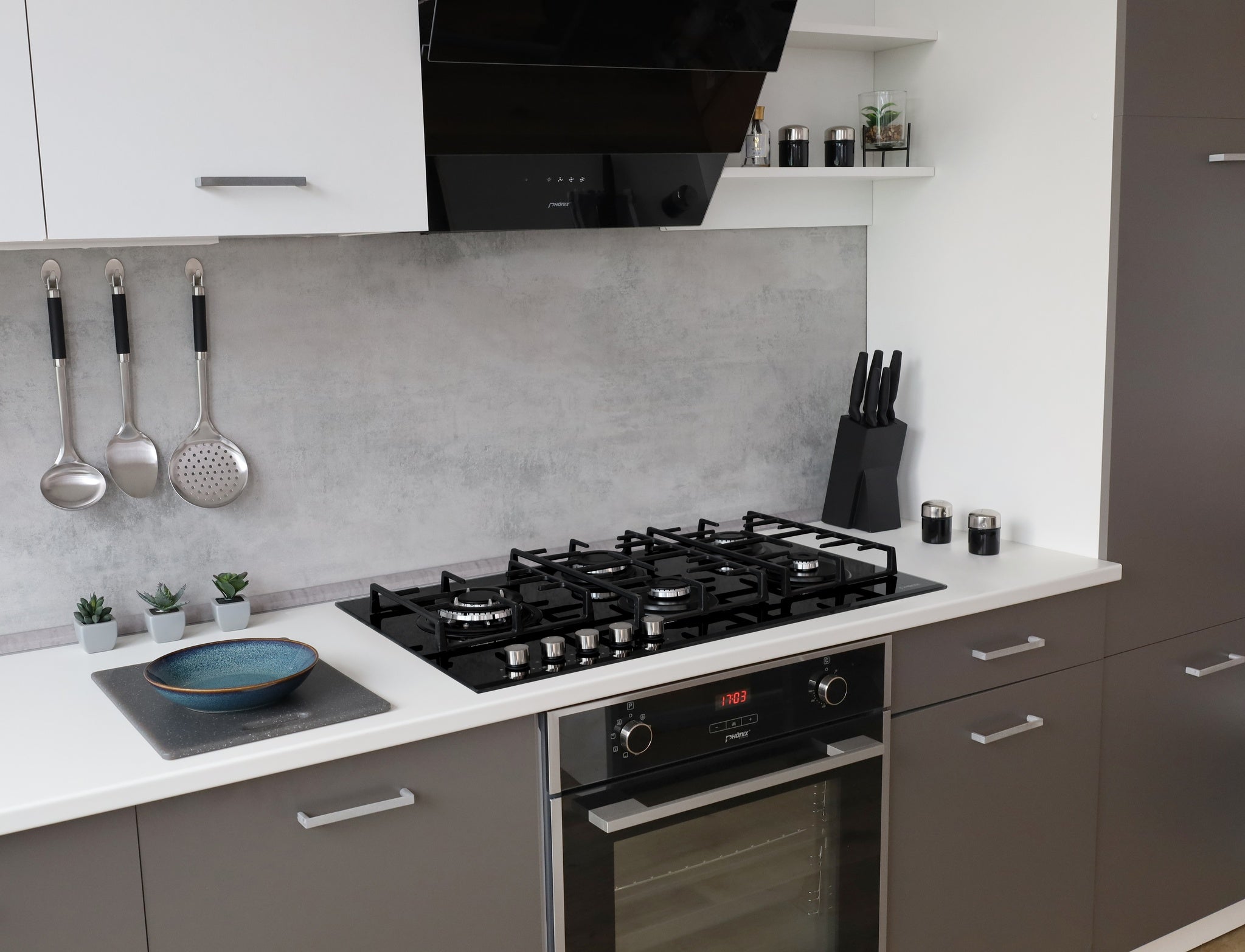 Phönix PG-905SW2L Gaskochfeld Gaskocher 5 flammig Propan / Erdgas