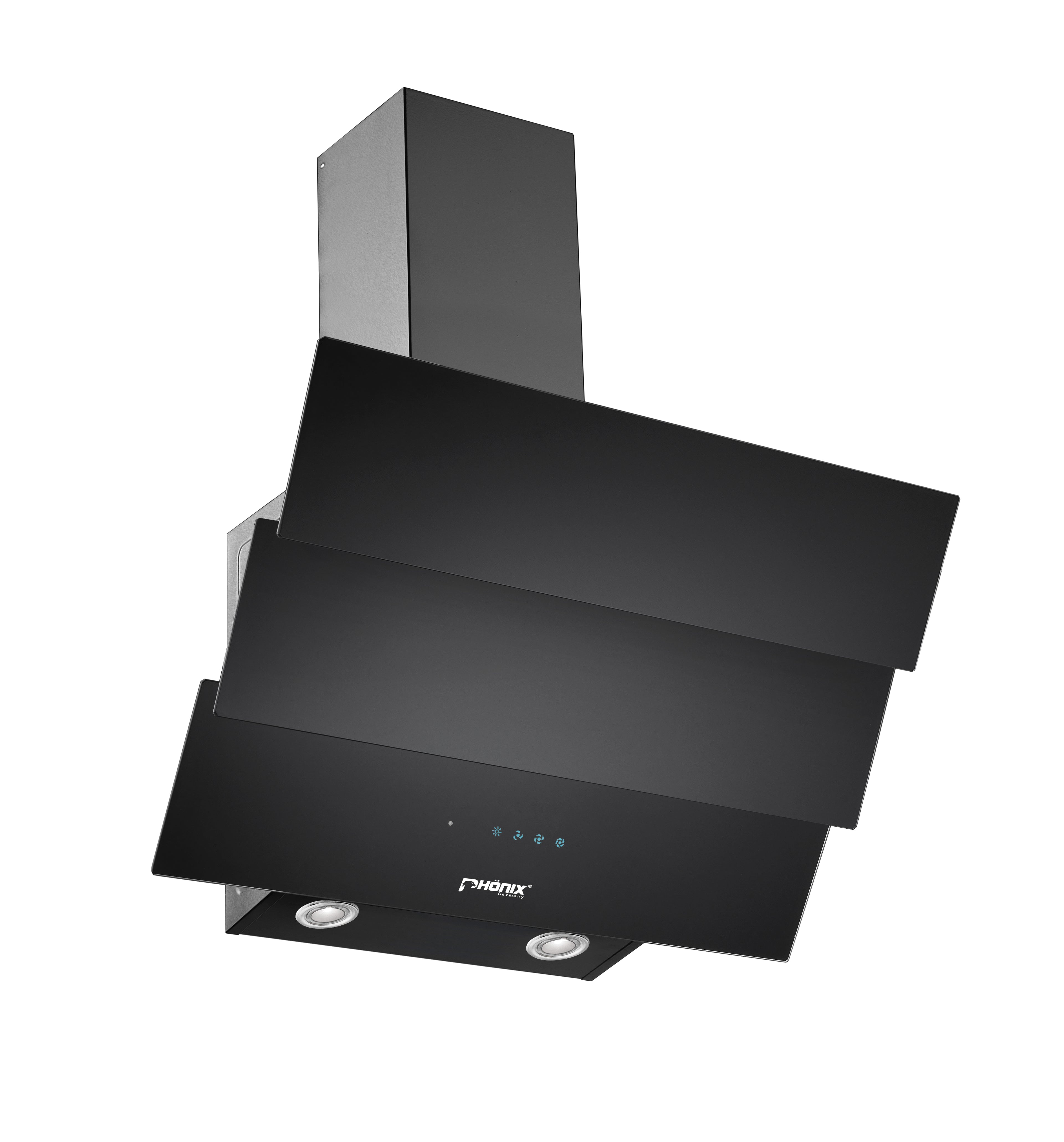 Phönix PHD-60GT Kopffrei Dunstabzugshaube 60cm Wandhaube Abluft Umluft