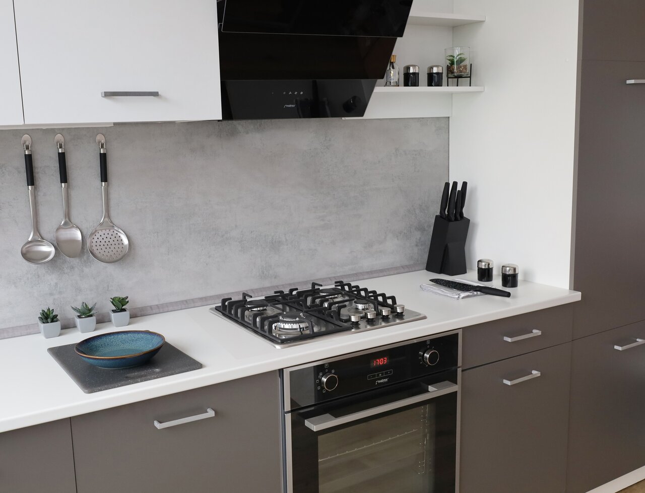 Phönix PS-603T Gaskochfeld 4 flammig Edelstahl Gaskocher Einbauherd