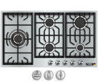 Phönix PS-905L Gaskochfeld Inox Gaskocher 5 flammig Propan /H-Gas
