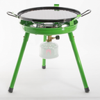 Rsonic RS-9055 4-in-1 Camping-Gaskocher Gasgrill mit Grillplatte, Wok & Tasche