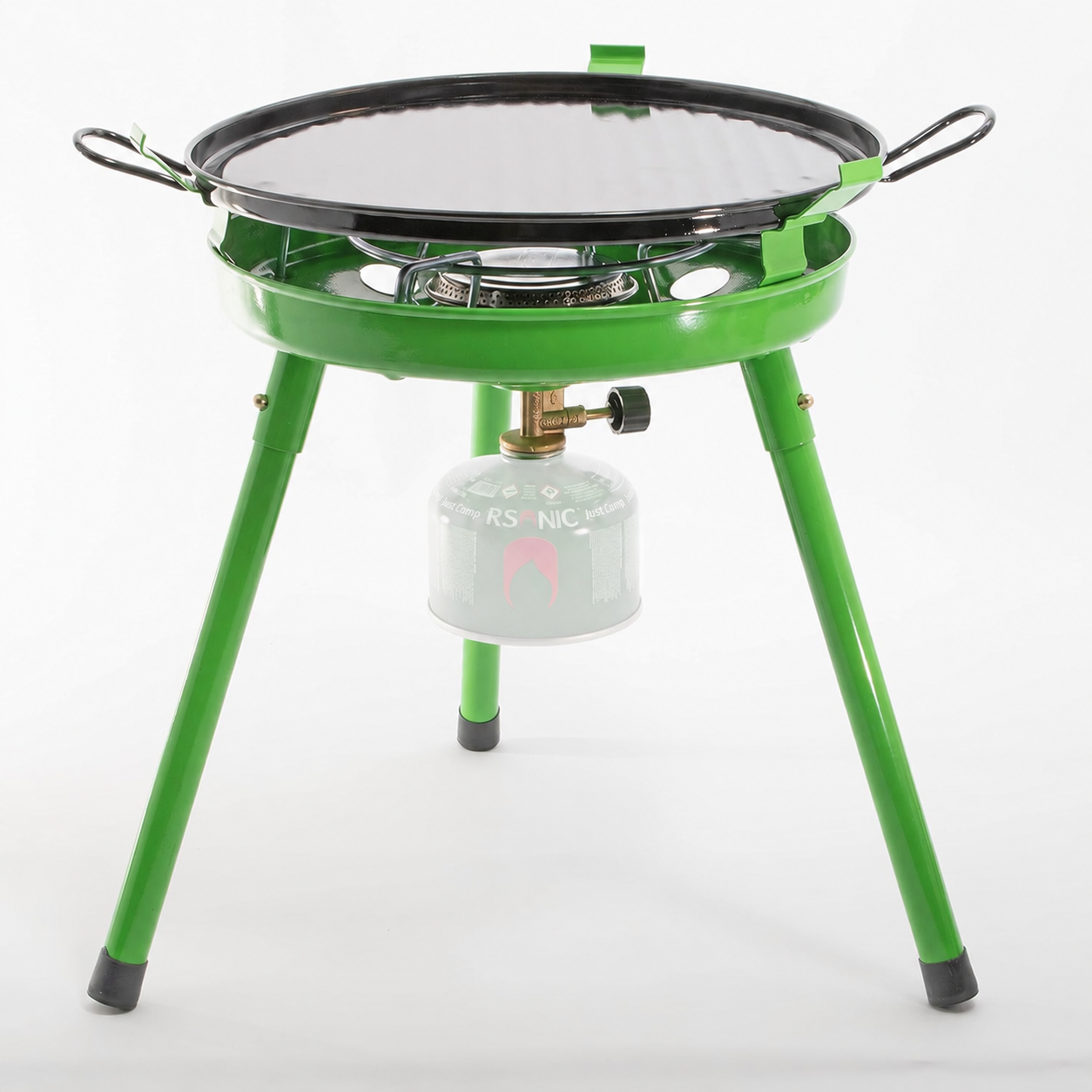 Rsonic RS-9055 4-in-1 Camping-Gaskocher Gasgrill mit Grillplatte, Wok & Tasche