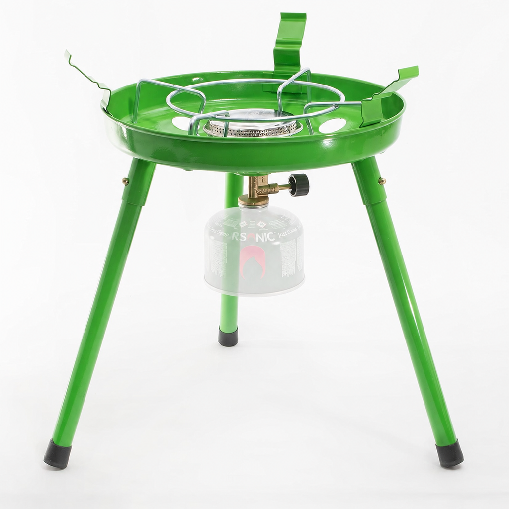 Rsonic RS-9055 4-in-1 Camping-Gaskocher Gasgrill mit Grillplatte, Wok & Tasche