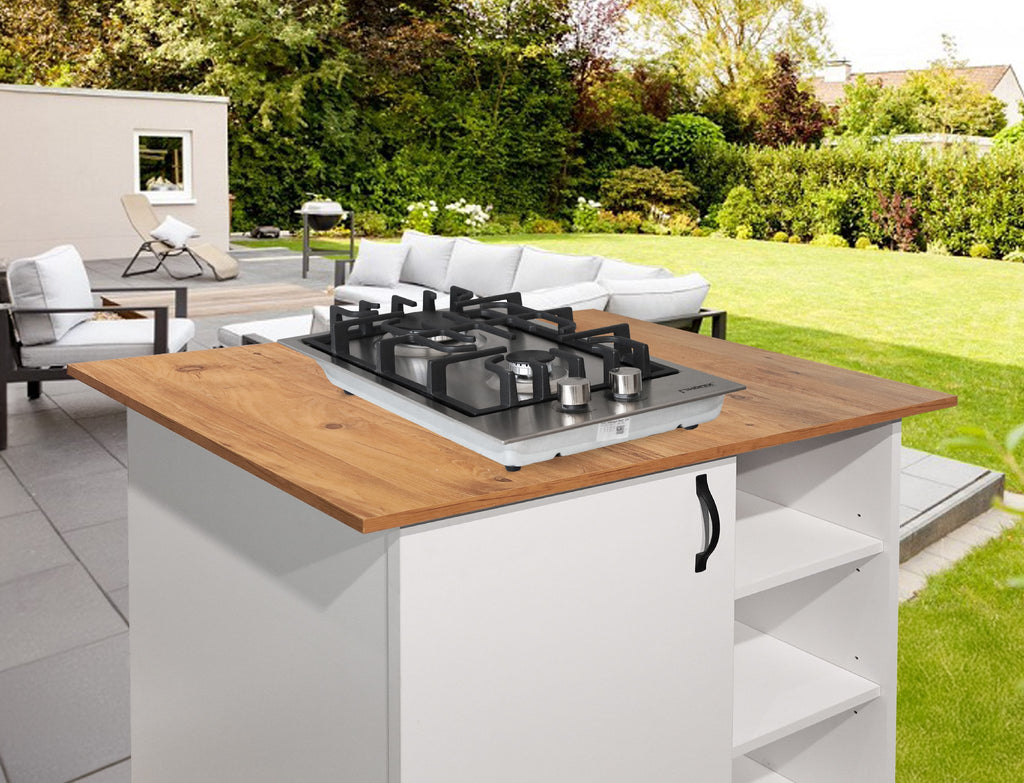 Phönix Domino-SL Gaskochfeld Edelstahl Gaskocher 2 flammig Propan /Erd